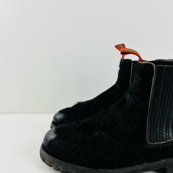Penelope Chilvers Oscar Black Pony Skin Pull Tab Ankle Chelsea Boots UK 5 - Picture 4 of 12